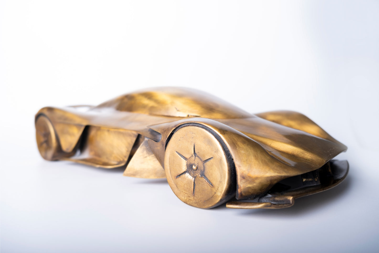 Handcrafted Gold Brass sports car