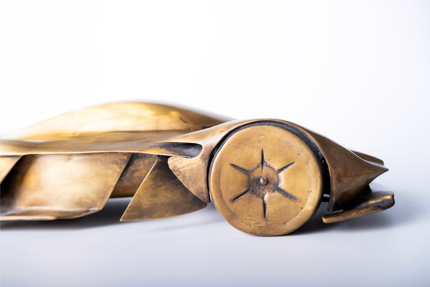 Handcrafted Gold Brass sports car