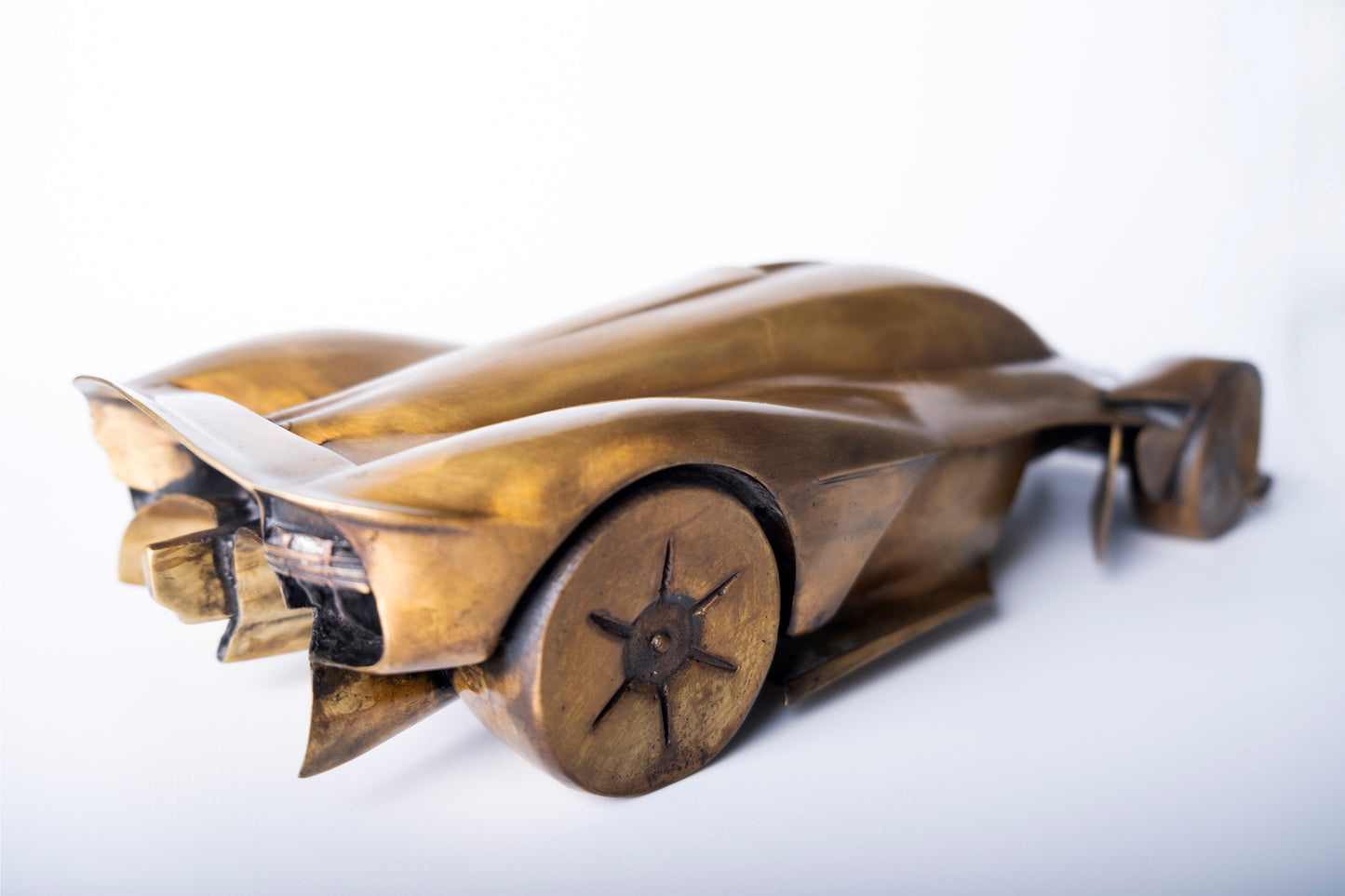 Handcrafted Gold Brass sports car