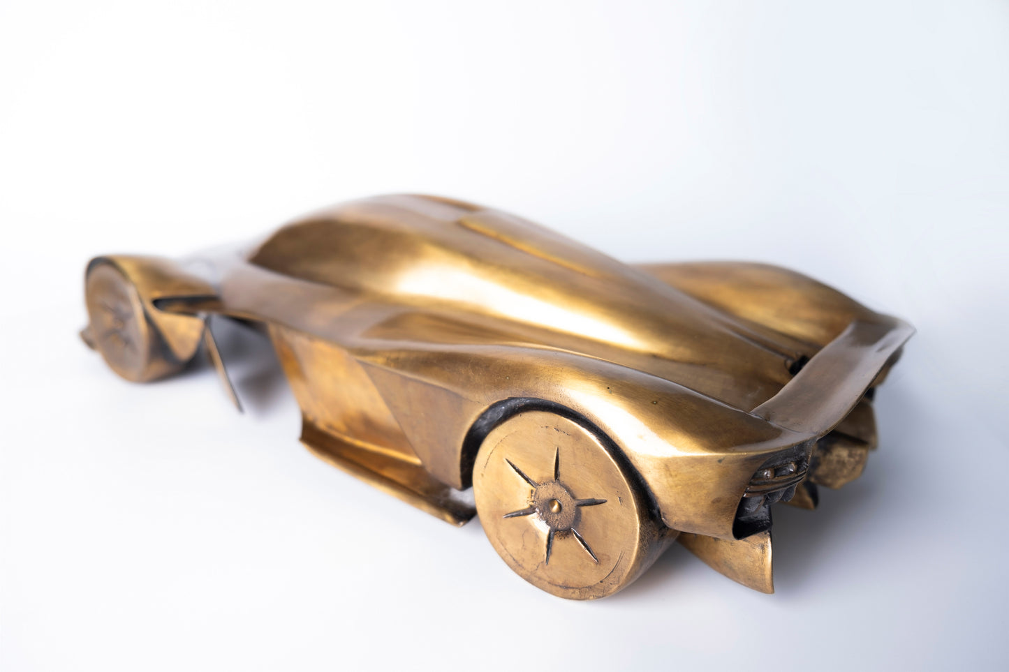 Handcrafted Gold Brass sports car