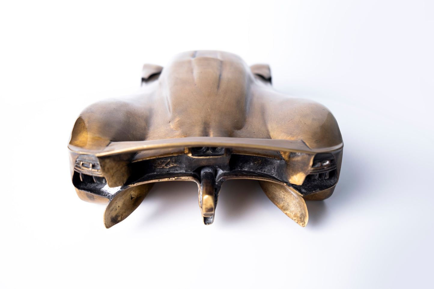 Handcrafted Gold Brass sports car