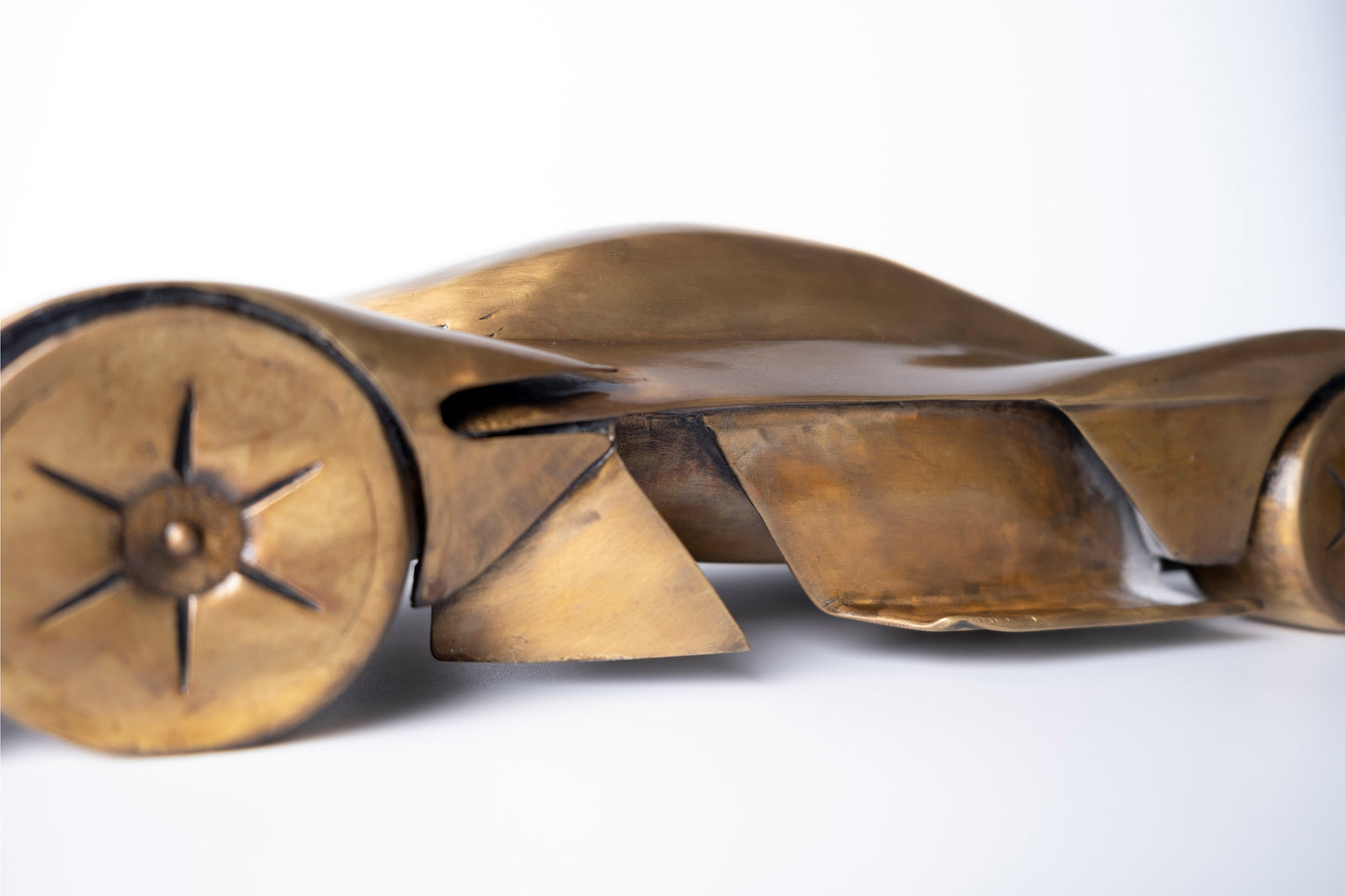 Handcrafted Gold Brass sports car