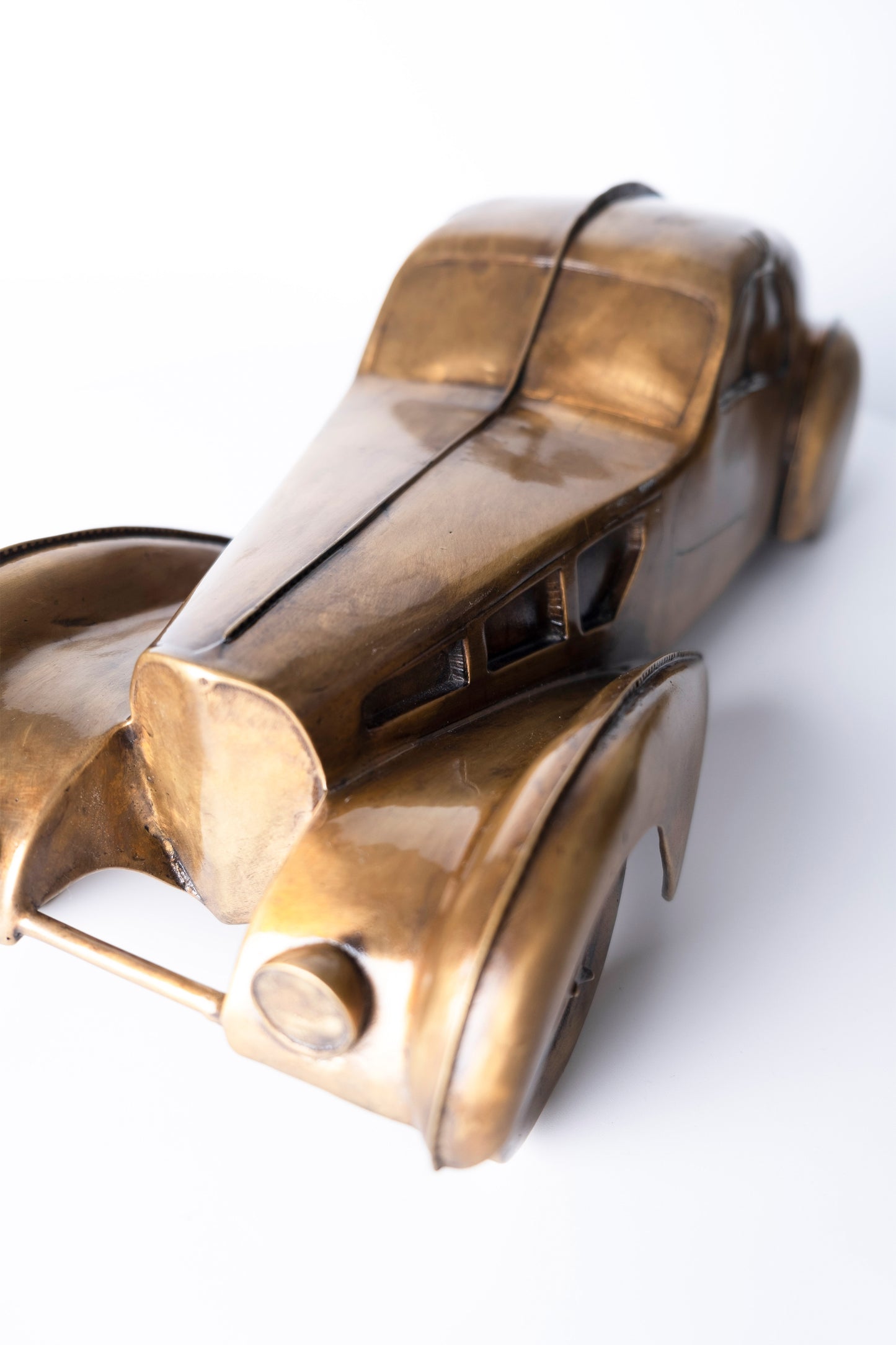 Handcrafted Gold Brass Classic Veteran Car