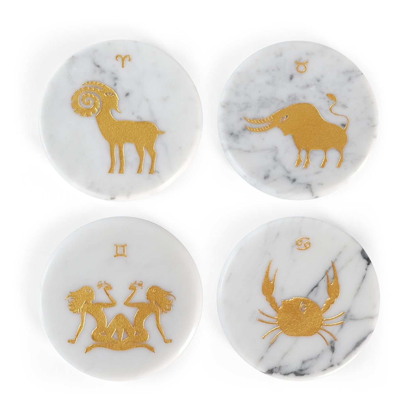 Constellation White Marble Drink Coasters