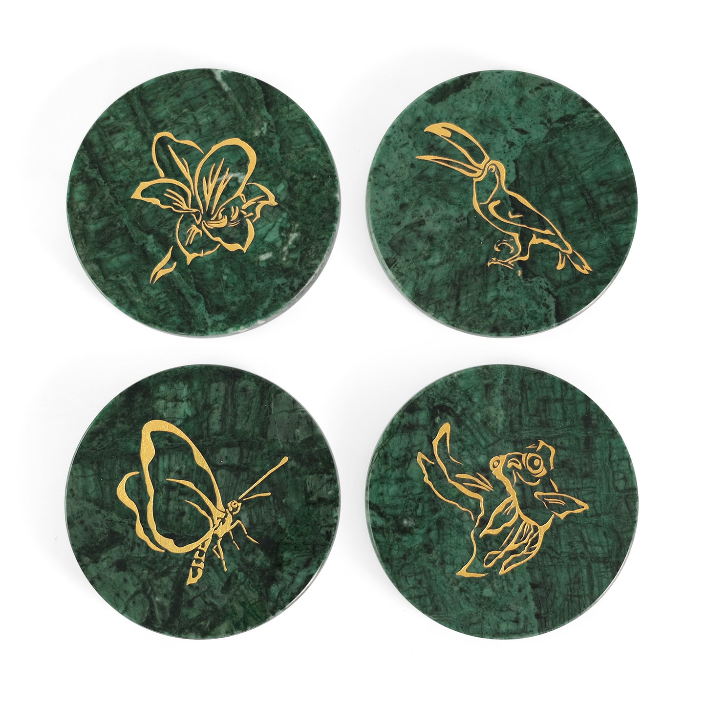 Constellation White Marble Drink Coasters