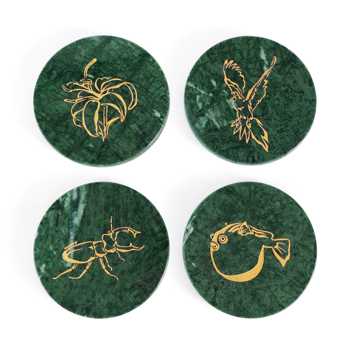 Constellation White Marble Drink Coasters