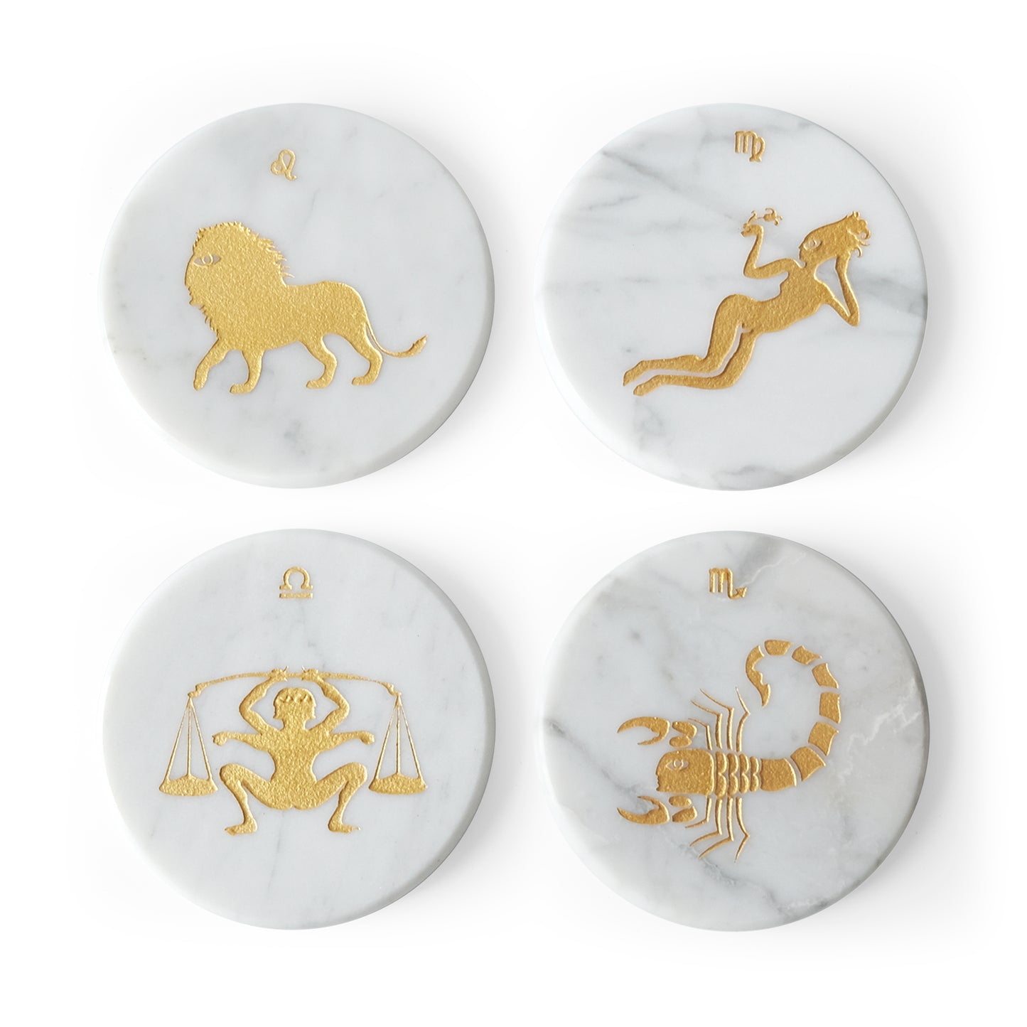 Constellation White Marble Drink Coasters
