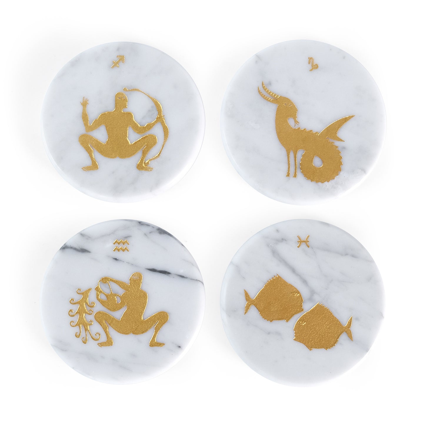 Constellation White Marble Drink Coasters