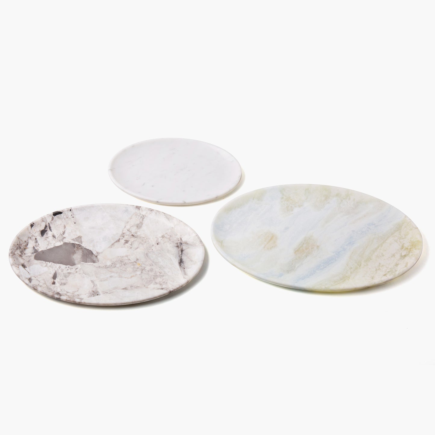 Natural Marble Dinnerware Light colors 3pcs/set