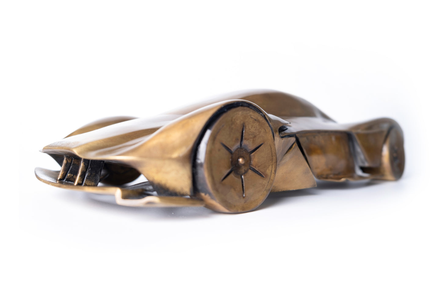 Handcrafted Gold Brass sports car