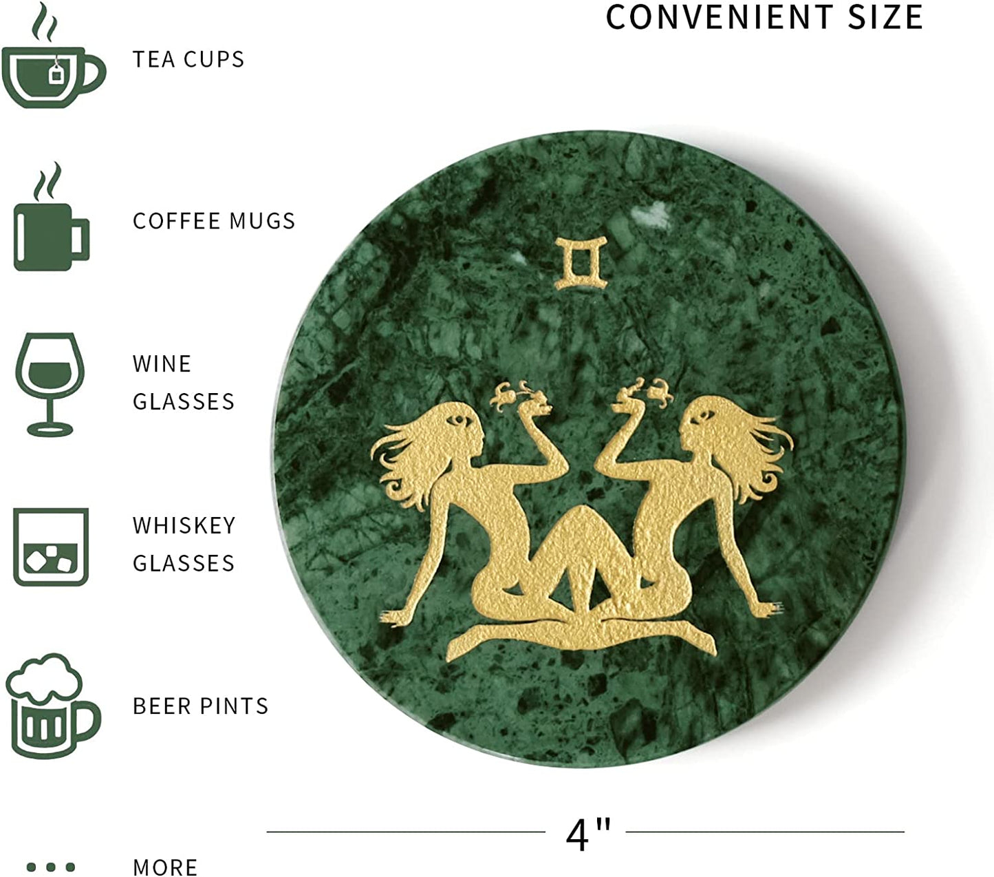 Constellation White Marble Drink Coasters