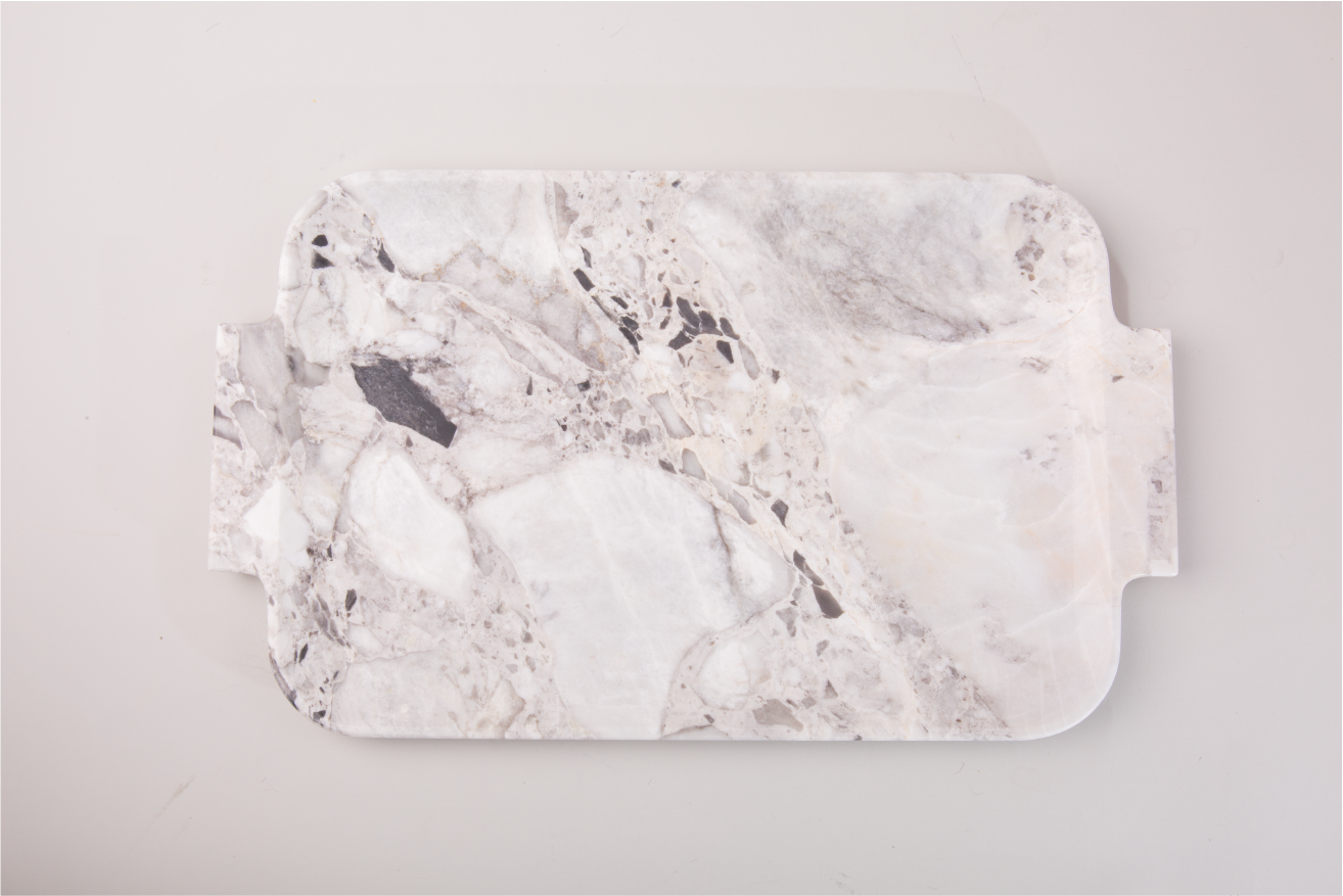 Grey Marble Service Tray Super Light