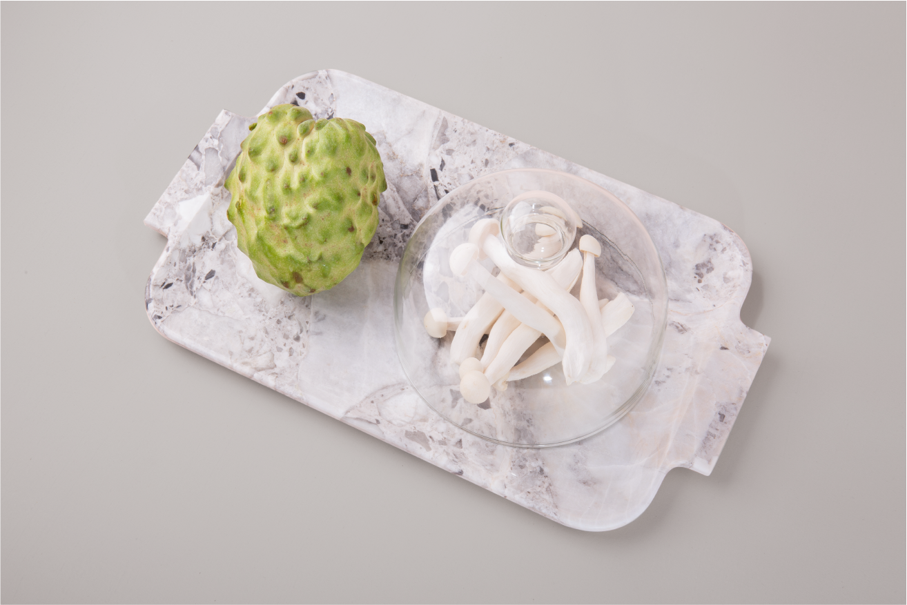 Grey Marble Service Tray Super Light
