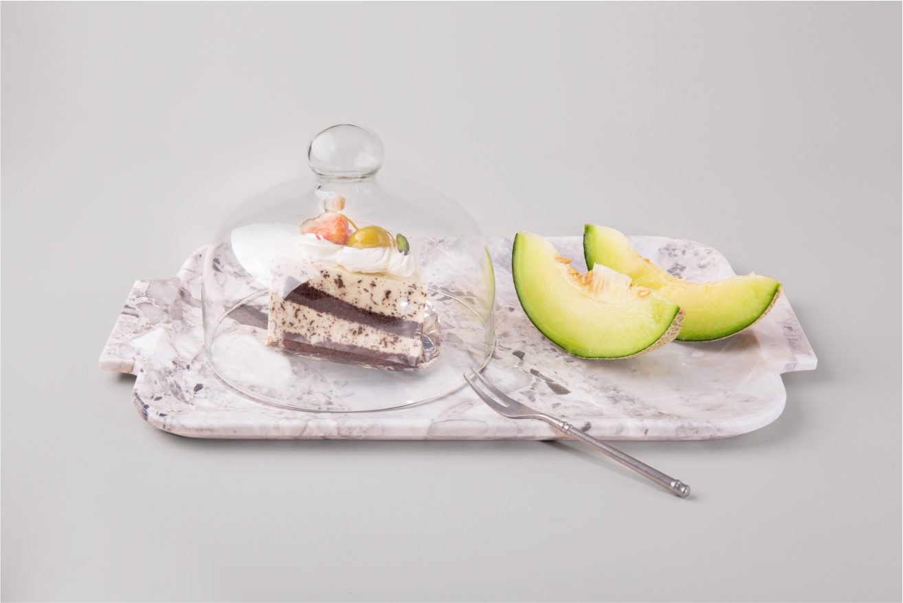 Grey Marble Service Tray Super Light