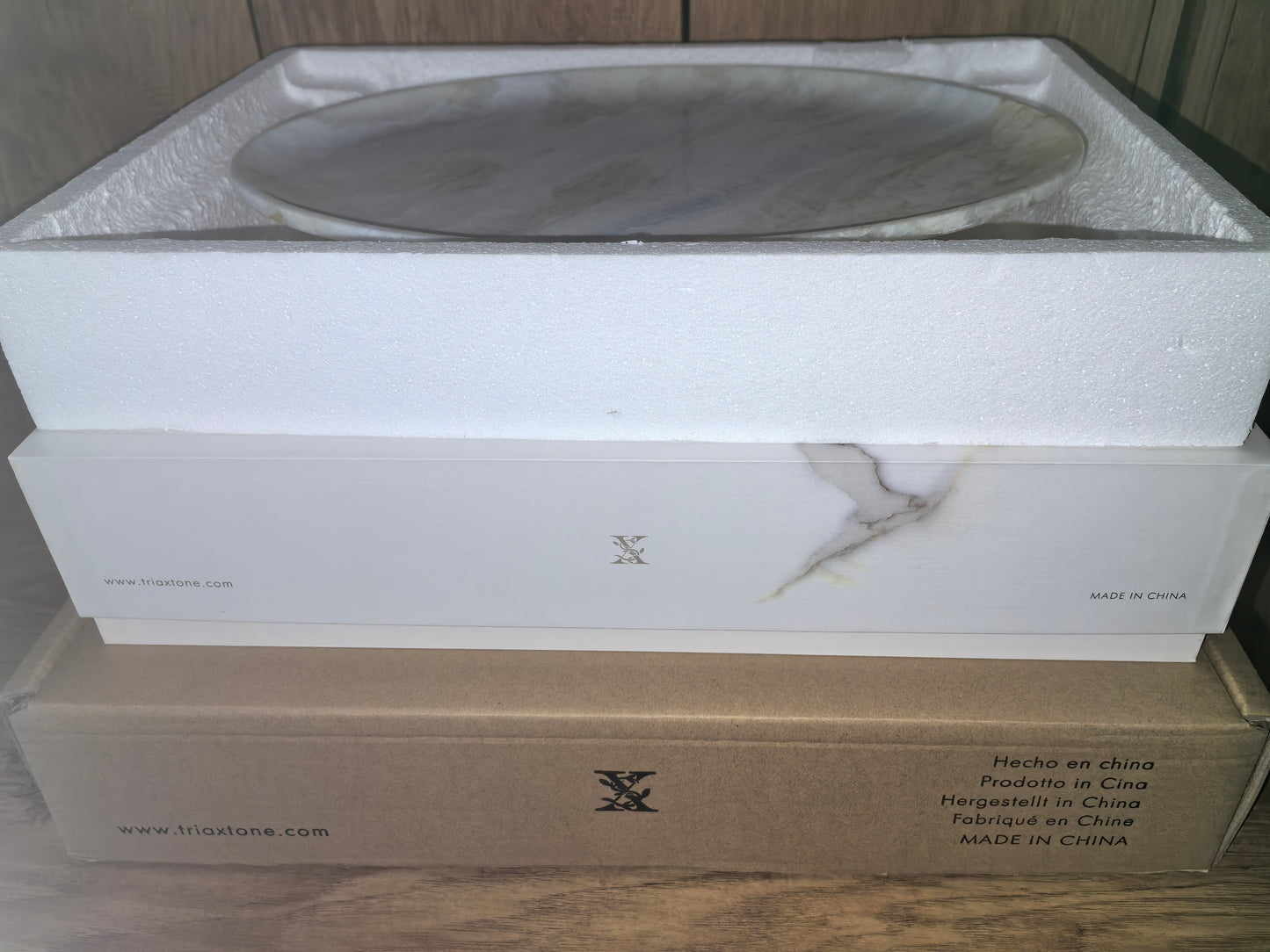 Natural Marble Dinnerware Light colors 3pcs/set