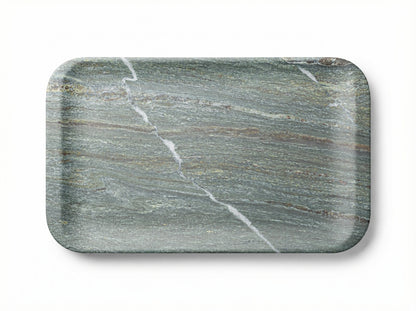Portable Lightweight Real Stone Tray with Hidden Handles