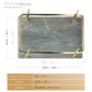 Round Corner Rectangle Emerald Green Marble Tray with Silver Handles