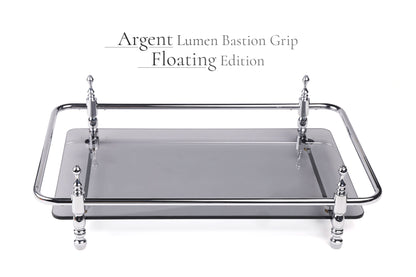 18-Inch Rectangle Tempered Glass Tray with Chrome Handles