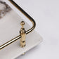 18 inch Rectangle White Marble Serving Tray with Silver Handles