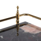 Rectangle Nocturnal Mirage Marble Serving Tray with Brass Handles