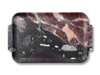 Light Weight Natural Stone Serving Tray with Integrated Handles
