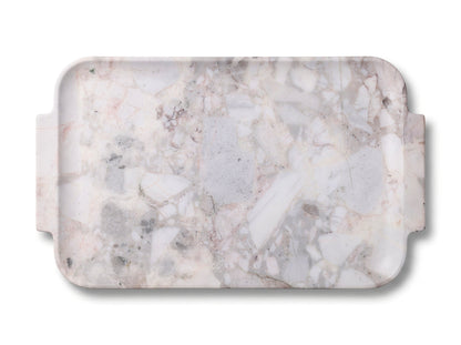 Light Weight Natural Stone Serving Tray with Integrated Handles
