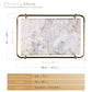 Rectangle Panda Grey Marble Serving Tray with Golden Handles