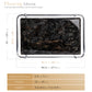 18 inch Rectangle Black Granite Stone Serving Tray with Gold Handles