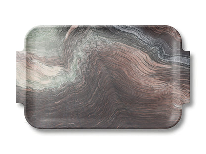 Light Weight Natural Stone Serving Tray with Integrated Handles