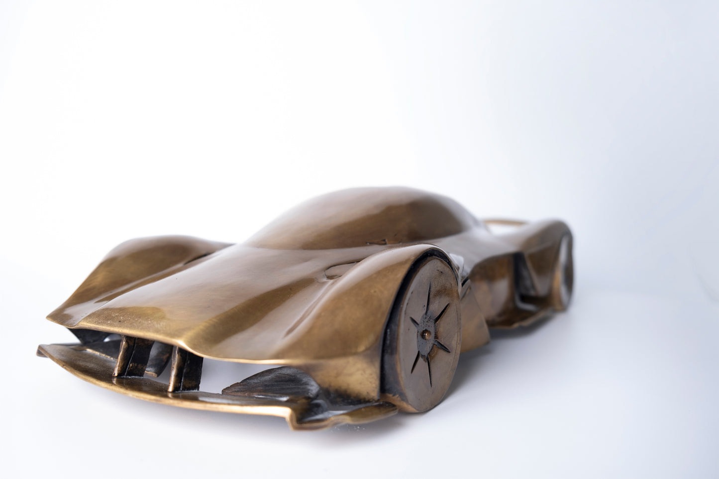 Handcrafted Gold Brass sports car