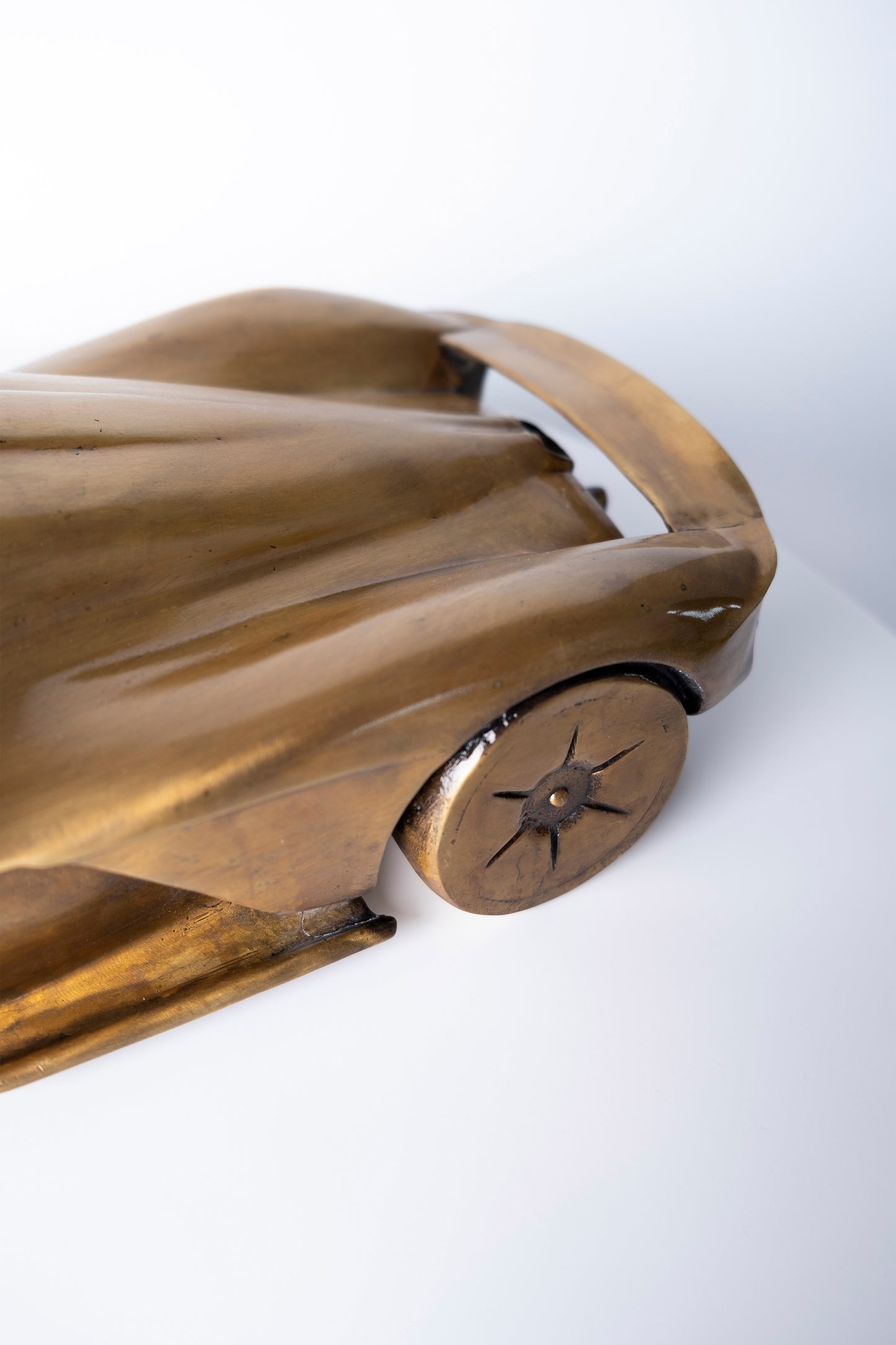 Handcrafted Gold Brass sports car