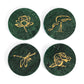 Constellation Motif Design Green Marble Coasters