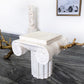 Handcrafted Marble Column Plinth With Bronze Root