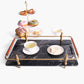Trays for Household Purposes - Black Marble Serving Tray