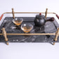 Trays for Household Purposes - Black Marble Serving Tray