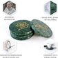Constellation Motif Design Green Marble Coasters