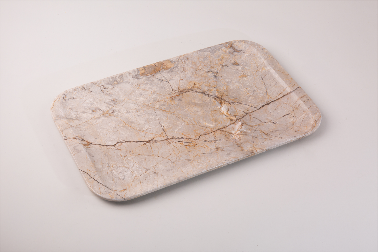 TriaXtone Beige Marble Service Tray Super Light